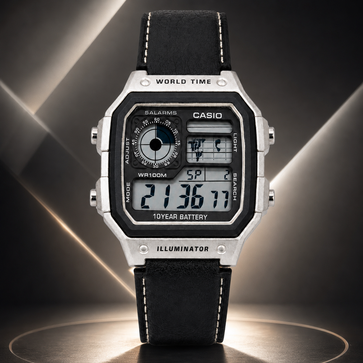 CASIO Illuminator Leather Strap Premium Watch – Stylish Digital Watch for Men (Code: 13279)