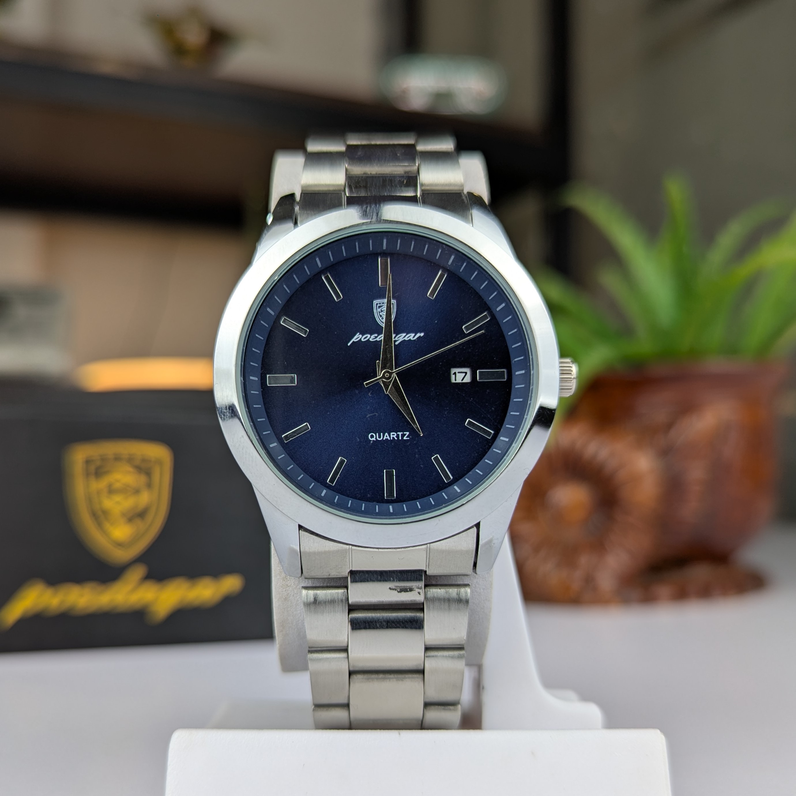 POEDAGAR 2937 Luxury Man Wrist Watch (City Lock) – Premium Stainless Steel Quartz Watch (Code: 11268)
