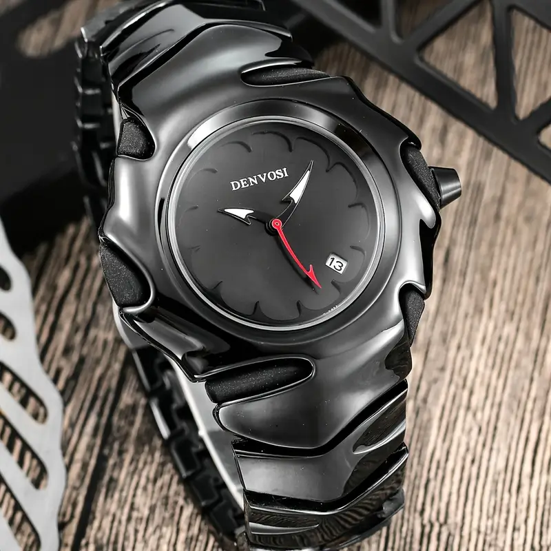 DENVOSI Premium Metal Watch – Bold Design (Full Black) | Luxury Men's Watch (Code: 11183)