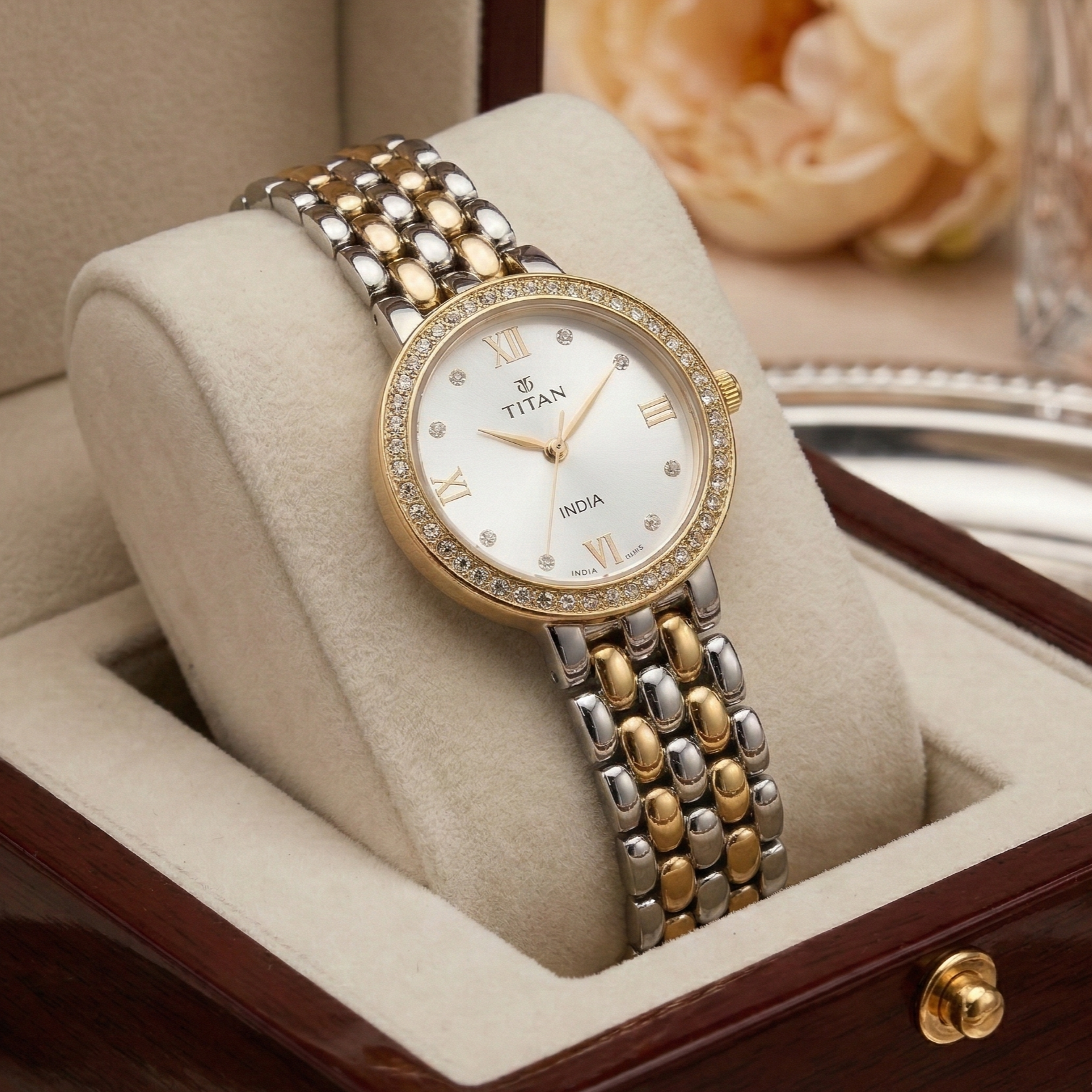 Titan Two-Tone Roman Dial Watch – Premium Analog Stainless Steel Watch for Men 9 (Code: 12887)