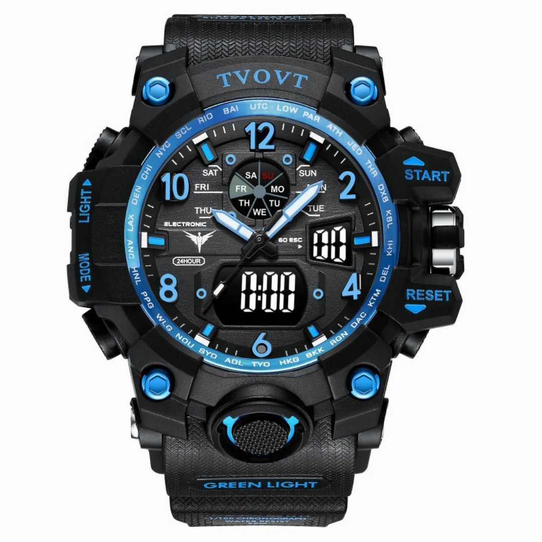 TVOVT 8803 Premium Water Resistant Watch – Dual Display Sports Watch for Men (Code: 12367)