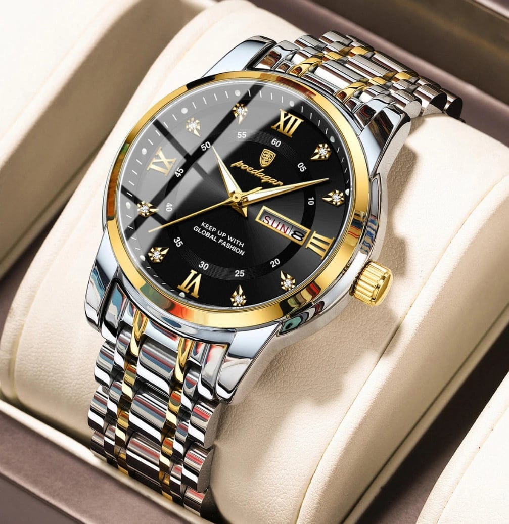 POEDAGAR 936 Luxury Men’s Watch (City Lock) – Premium Analog Quartz Watch for Men (Code: 12289)