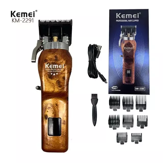 Original Kemei KM-2291 Professional Hair Clipper & Beard Trimmer – USB Type-C Rechargeable (Code: 8514)